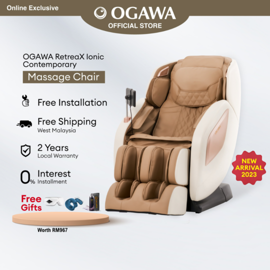 [NEW Arrival] Ogawa RetreaX Ionic Contemporary Massage Chair Free Smart Eye + Tinkle-X + Leather Kit* [Apply Code: 2GT20]